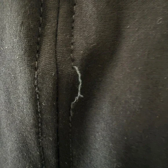 Talbots Petites Black Sleeveless Front Slit Sheath Dress 10P Round Neck Zip Back - Picture 11 of 11